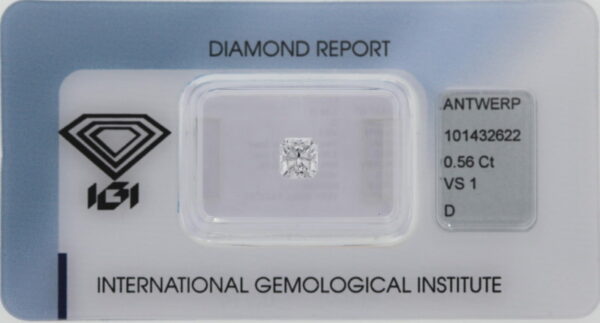 0,56 ct Diamant D VS1 – Radiant (IGI zertifiziert)