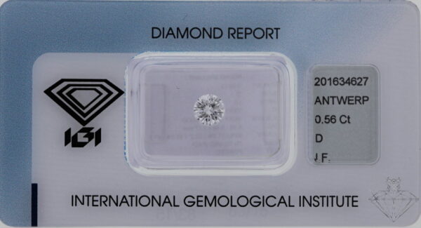 0,56 ct Diamant D IF – Round Brilliant (IGI zertifiziert)