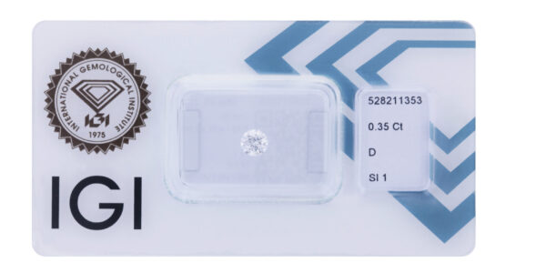 0,35 ct Diamant D SI1 – Round Brilliant (IGI zertifiziert)
