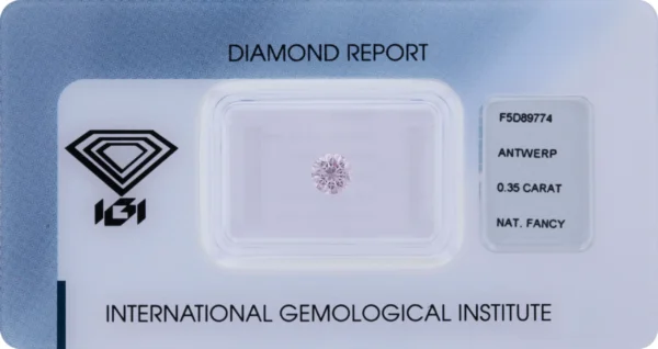 0,35 ct Pink Diamant – Round Brilliant (IGI zertifiziert)